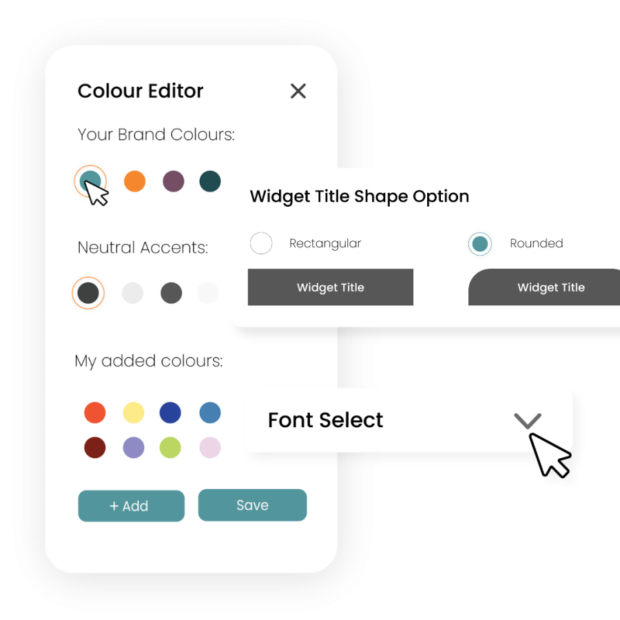 Design your online engagement platform with our flexible design tools